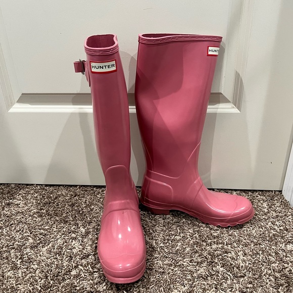 Hunter Shoes - Hunter Women's Gloss Pink Rain Boots